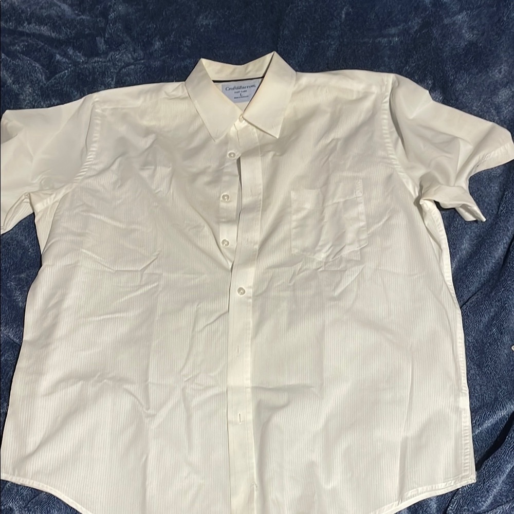 Croft & Barrow White Casual Button Down Shirt